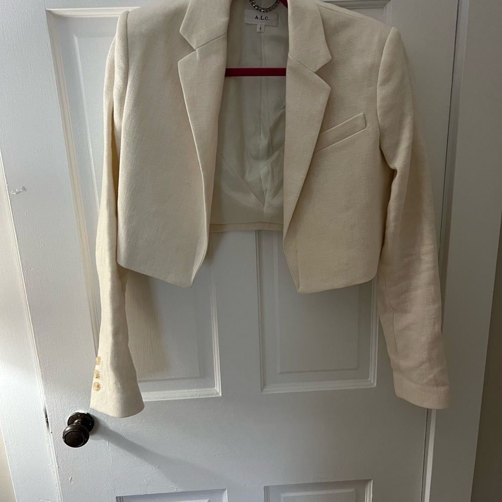 A.L.C. Ivory Cropped Blazer